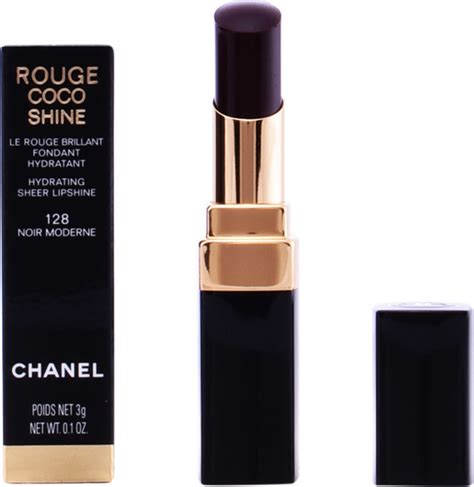 chanel 128 noir moderne lipstick|Chanel Noir Moderne (128) Rouge Coco Shine Hydrating Sheer .